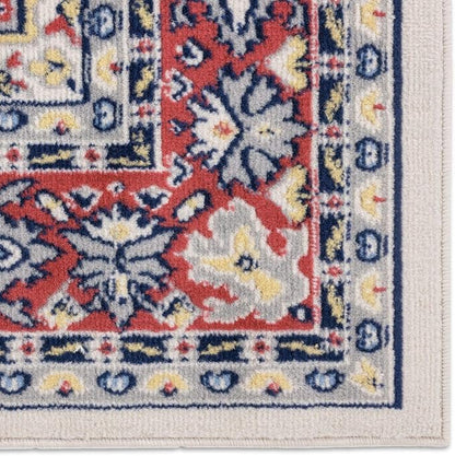 Home Dynamix Premium Sakarya Traditional Medallion Border Area Rug, Ivory/Red, 7'9"x10'8" Rectangle