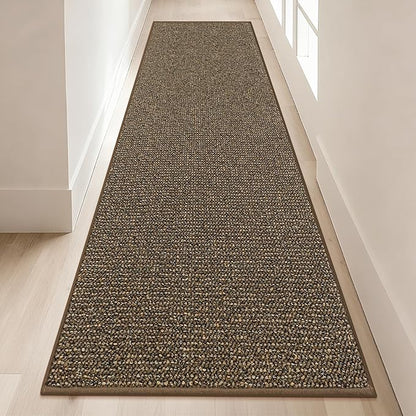 BEQHAUSE Hallway Runner Rugs 2x8, Hallway Rug Non-Slip Washable(Rolled-Up NO Creases), Runner Rug Absorbent Stain Resistant Hall Rug Carpet Runner, Entryway Rugs Floor Mat Laundry Room Rugs, Brown