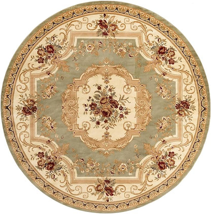 Rugs.com Chateau Collection Rug - 10 Ft Round Green Medium Pile Rug