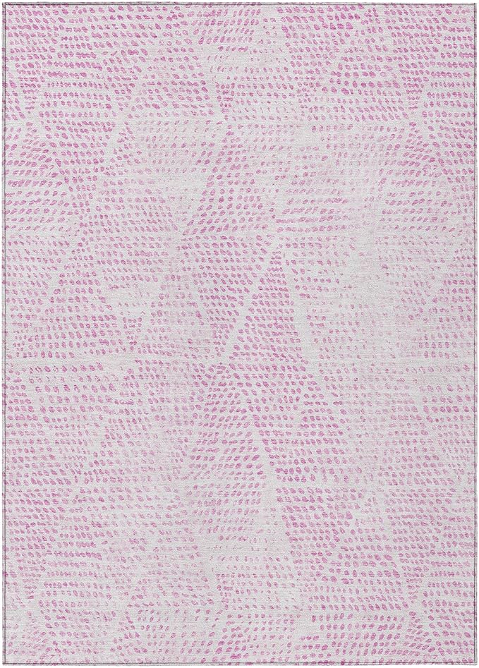 Addison Rugs Chantille ACN591 Pink 3' x 5' Indoor Outdoor Area Rug, Easy Clean, Machine Washable, Non Shedding, Bedroom, Living Room, Dining Room, Kitchen, Patio Rug