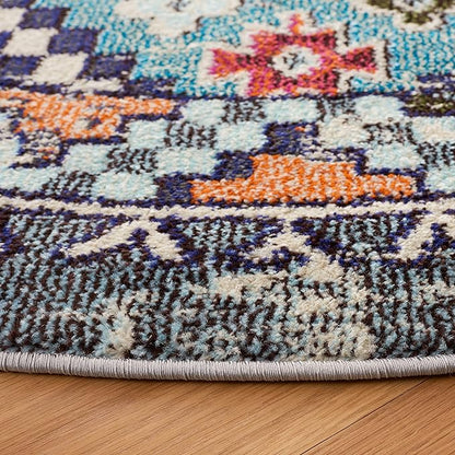 SAFAVIEH Madison Collection Runner Rug - 2' x 8', Orange & Beige, Boho Diamond Distressed Design, Non-Shedding & Easy Care, Ideal for High Traffic Areas in Living Room, Bedroom (MAD418P)