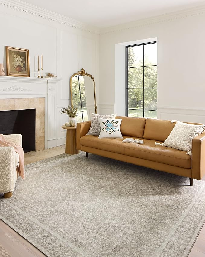 Loloi Rifle Paper Co. Maison Collection MAO-02 Bough Natural 2'-3" x 3'-9", .19" Pile Height, Accent Rug