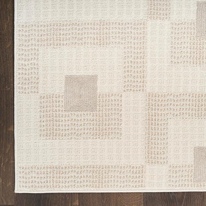 Nourison Home Nordic Ivory Beige 2' x 6' Area Rug - Easy Clean, Non Shedding, Bed Room, Living Room, Dining Room, Kitchen (6' Runner)