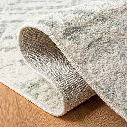 SAFAVIEH Adirondack Collection Area Rug - 10' x 14', Ivory & Green, Contemporary Design, Stain Resistant, Ideal for High Traffic Areas in Living Room, Bedroom & Dining Room (ADR131X-10)