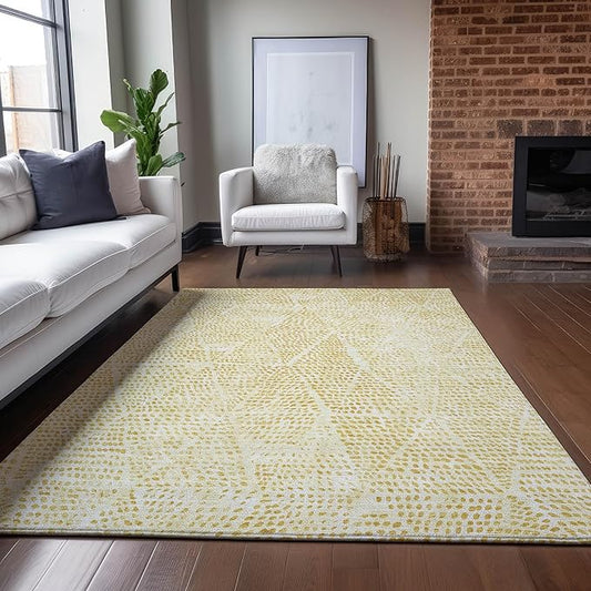 Addison Rugs Chantille ACN591 Wheat 2'6" x 3'10" Indoor Outdoor Area Rug, Easy Clean, Machine Washable, Non Shedding, Bedroom, Living Room, Dining Room, Kitchen, Patio Rug