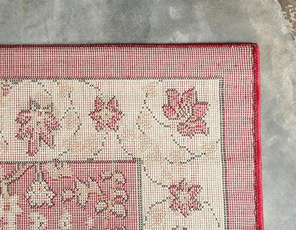Unique Loom Espahan Collection Area Rug - Cape Cod (9'x 12' Rectangle, Red/ Beige)