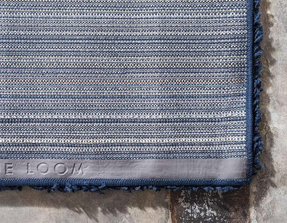 Unique Loom Solid Shag Collection Area Rug (8' x 10' Rectangle, Sapphire Blue/ Navy Blue)