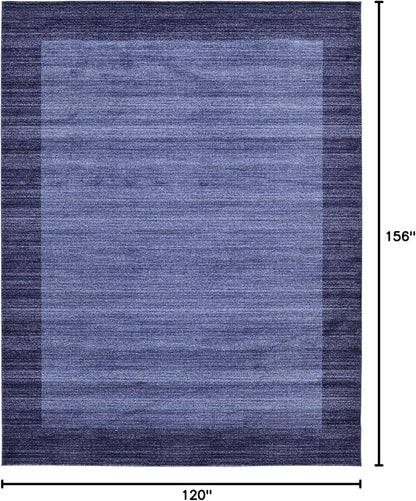 Rugs.com Angelica Collection Rug – 10' x 13' Navy Blue Medium Rug Perfect for Living Rooms, Large Dining Rooms, Open Floorplans