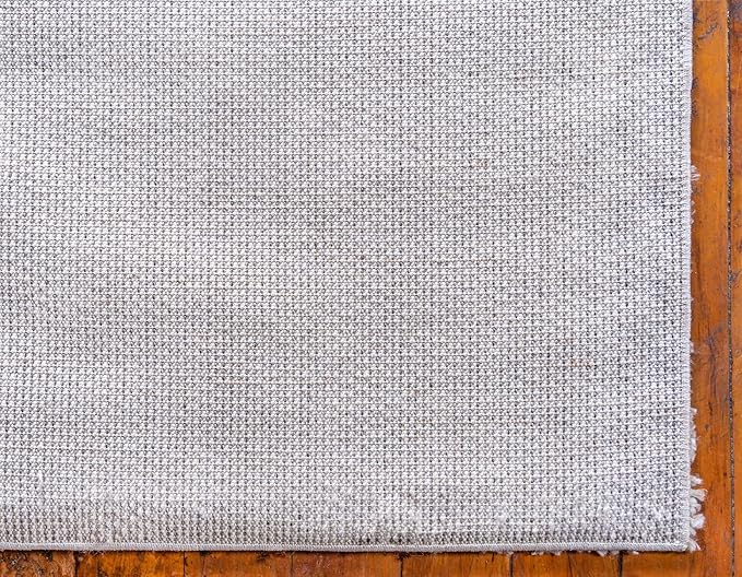 Unique Loom Davos Shag Collection Area Rug - Solid (2' 7" x 16' 5" Runner, Linen)