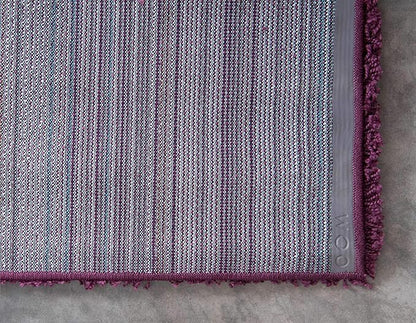 Unique Loom Solid Shag Collection Area Rug (5' 1" x 8' Rectangle Eggplant Purple)