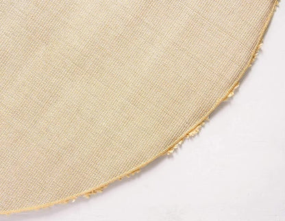 Unique Loom Davos Shag Collection Area Rug - Solid (10' Round, Sun Yellow)