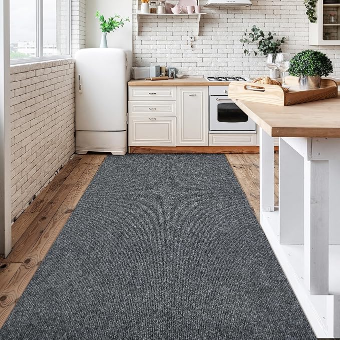 jxgzyy Runner Rugs 2'11" x 16'5", Non Slip Entrance Doormat, 0.25” Thickness Indoor Outdoor Carpet Runner with Rubber Backing, Waterproof Custom Size Heavy Duty Floor Mat for Hallway Laundry Patio