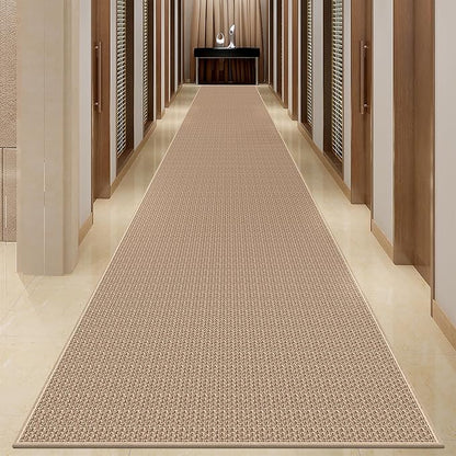 Rubber Runner Rug for Hallways Non Slip, Low Pile Long Laundry Room Mat Hall Jute Rug Runner Carpet Non Skid