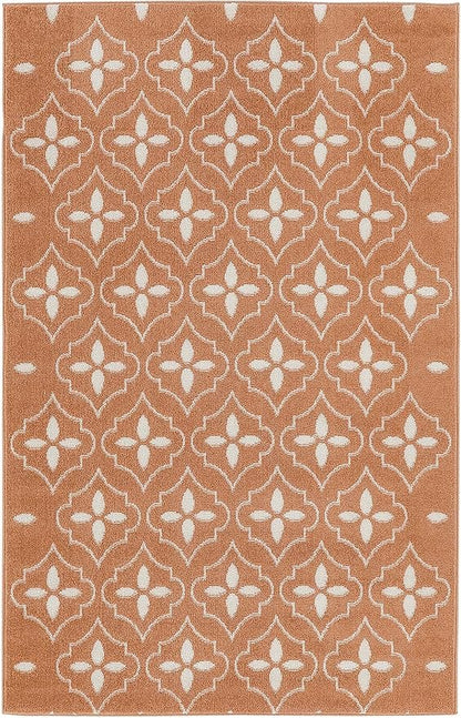 Nourison Home Nourison Essentials Copper 4' x 6' Area Rug - Easy Clean, Non Shedding, Bed Room, Living Room, Dining Room, Kitchen (4' x 6')