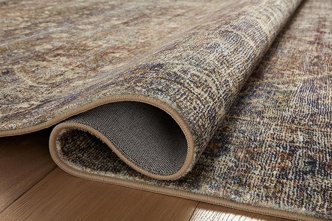 Loloi Amber Lewis Morgan Collection MOG-05 Spice/Lagoon 7'-3" x 9'-3" 38" Thick Area Rug feat. CloudPile, Neutral, Room Décor, Vintage Inspired, Livingroom, Bedroom, Dining Area