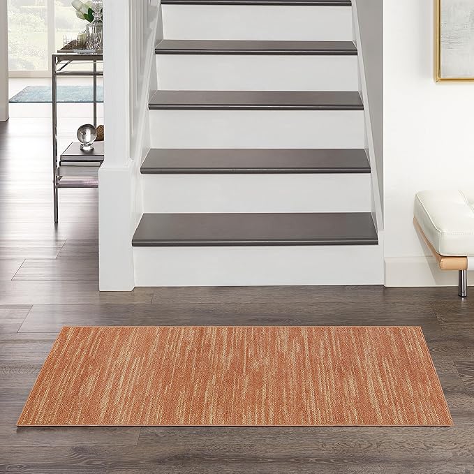 Nourison Home Nourison Essentials Rust 3' x 5' Area Rug - Easy Clean, Non Shedding, Bed Room, Living Room, Dining Room, Kitchen (3' x 5')