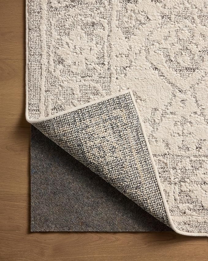 Loloi Magnolia Home by Joanna Gaines Gigi Collection GIG-02 Ivory/Stone 5'-3" x 7'-6" Area Rug