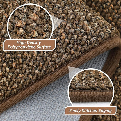 BEQHAUSE 20"x32" Entryway Rug Indoor Door Mat Non-Slip Washable, Hallway Rugs Absorbent & Stain Resist Hall Carpet Runner Rugs for Entryway, Front Door Floor Mats Laundry Room Rugs for Entry, Brown