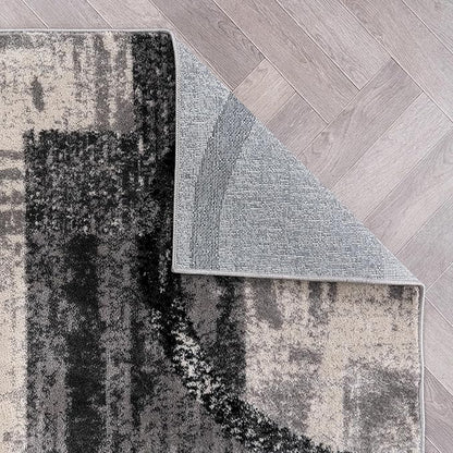 Rugshop Contemporary Circle Design Area Rug, Carpet with Jute Backing for Living Room, Dining Room, or Home Office, Cream, 7'10" x 10'2"