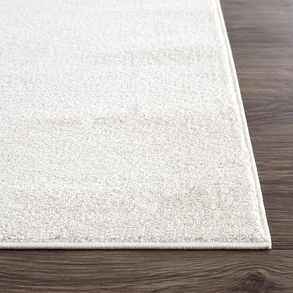 Abani Rugs Cream and Pink 4 ft. X 6 ft. Contemporary mid-Century Rug with Beige and Pink Geometric Circle. Minimalistic Design Rectangular Area Rug. Turkish Stain Resistant Area Rug.
