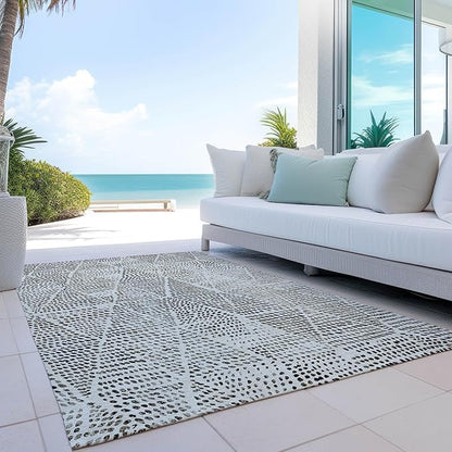Addison Rugs Chantille ACN591 Ivory 10' x 14' Indoor Outdoor Area Rug, Easy Clean, Machine Washable, Non Shedding, Bedroom, Living Room, Dining Room, Kitchen, Patio Rug