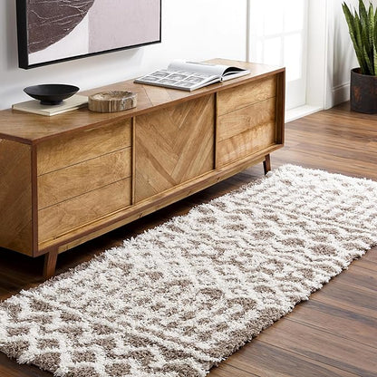 Livabliss Hapsburg Moroccan Shag Area Rug,5'3" x 7'3",Medium Brown