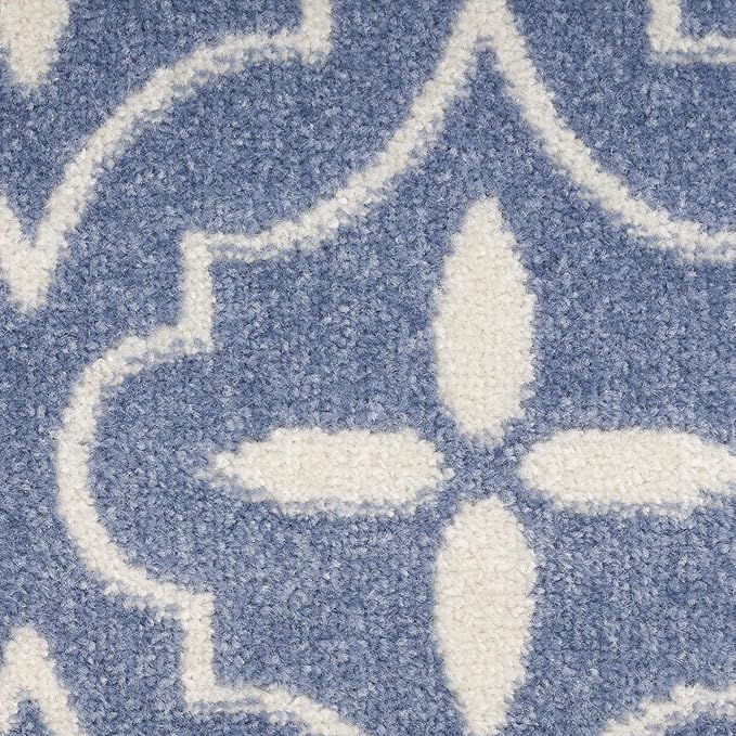 Nourison Home Nourison Essentials Blue Ivory 6' x 9' Area Rug - Easy Clean, Non Shedding, Bed Room, Living Room, Dining Room, Kitchen (6' x 9')