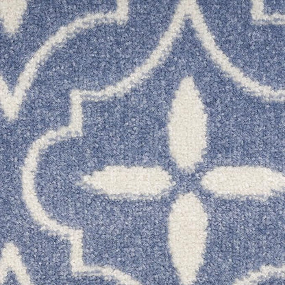 Nourison Home Nourison Essentials Blue Ivory 6' x 9' Area Rug - Easy Clean, Non Shedding, Bed Room, Living Room, Dining Room, Kitchen (6' x 9')