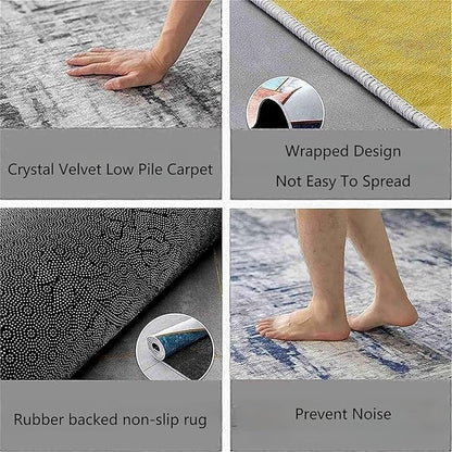Vintage Rooster Area Rug,6x8ft,Beautiful Floral Border Country Style Rooster Rug，Colorful Retro Home Decoration Rugs，Washable Carpet for Living Room Bedroom Kitchen Farmhouse Office