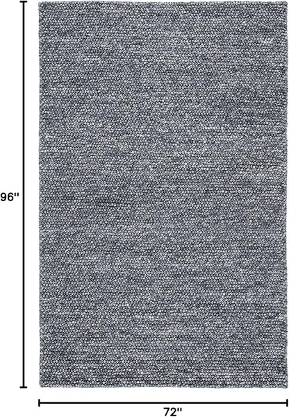 Safavieh Area Rug 6x8 - Natura Collection - Dark Grey, Handmade Wool Blend, Textured Design, Ideal for Living Room, Bedroom, Dining Space (NAT620H)