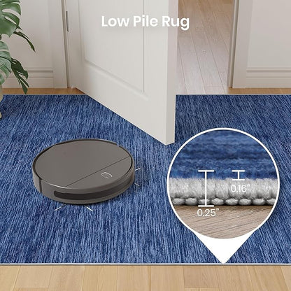 Valenrug Washable Rugs 5x7 - Non Slip 5x7 Area Rugs for Living Room, Stain Resistant Area Rugs for Bedroom, Foldable Machine Washable Area Rug(5'x7', Navy)