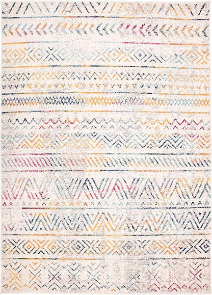 Rugshop Geometric Boho Area Rug – Multi Tribal Pattern, Perfect for Living Room, Bedroom, Dining Room, 5x7