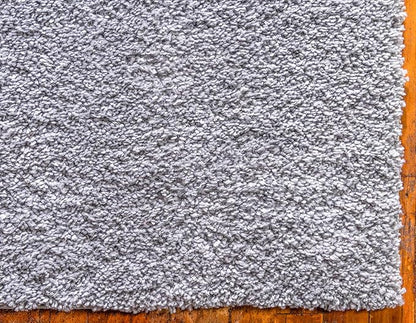 Unique Loom Davos Shag Collection Area Rug - Solid (7' 1" x 10' Rectangle, Sterling)