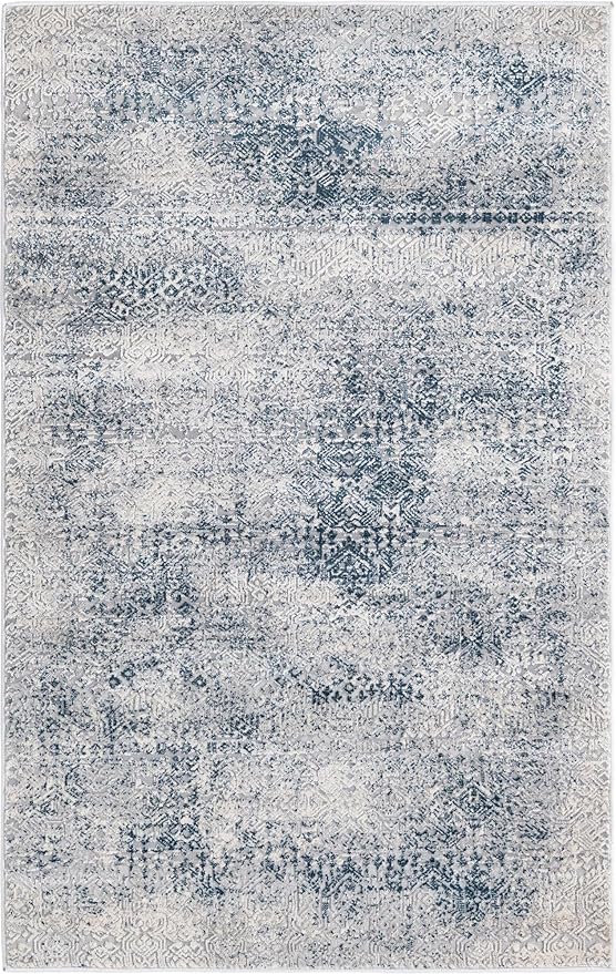 Unique Loom Finsbury Collection Area Rug - Sarah (3' 3" x 5' 3" Rectangle, Blue/ Ivory)