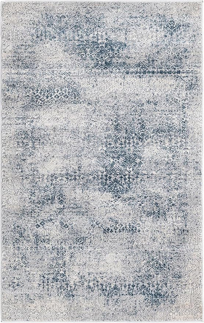 Unique Loom Finsbury Collection Area Rug - Sarah (3' 3" x 5' 3" Rectangle, Blue/ Ivory)
