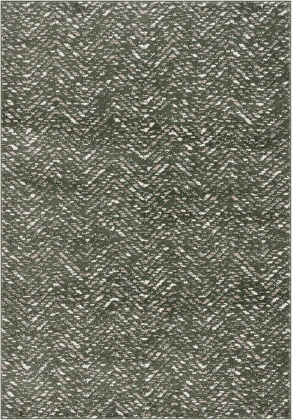 SAFAVIEH Adirondack Collection Area Rug - 5'1" x 7'6", Dark Green & Ivory, Chevron Design, Non-Shedding & Easy Care, Ideal for High Traffic Areas in Living Room, Bedroom, Dining (ADR104Y-5)