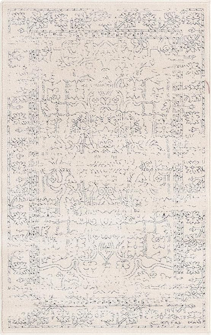 Unique Loom Isabella Collection Area Rug - Adjani (3' 3" x 5' 3" Rectangle, White/ Blue)