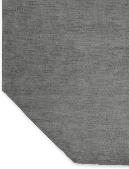 Hand Knotted Loom Wool ECO-Friendly Area Rugs - 8'x8', Octagon, Light Blue Color, Solid Plain Design, High Pile Handmade Anti Skid Area Rugs for Living Room, Bed Room (L00111)