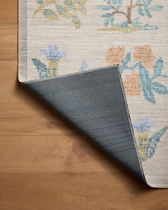 Loloi Rifle Paper Co. Rosa Collection RSA-03 Cream 2'-6" x 7'-6" Runner Rug