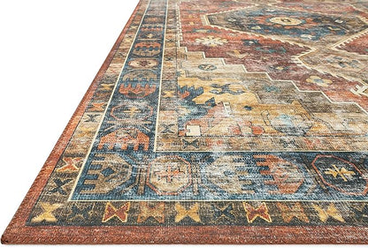Loloi II Skye Collection SKY-07 Terracotta/Sky 5'-0" x 7'-6" Area Rug