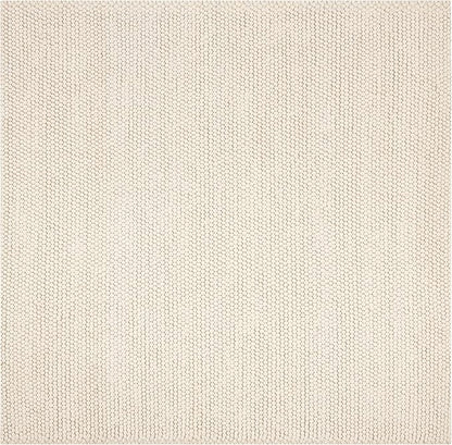 SAFAVIEH Natura Collection Area Rug - 10' Square, Ivory, Handmade Wool Blend, Textured Design, Ideal for Living Room, Bedroom, Dining Space (NAT620A)