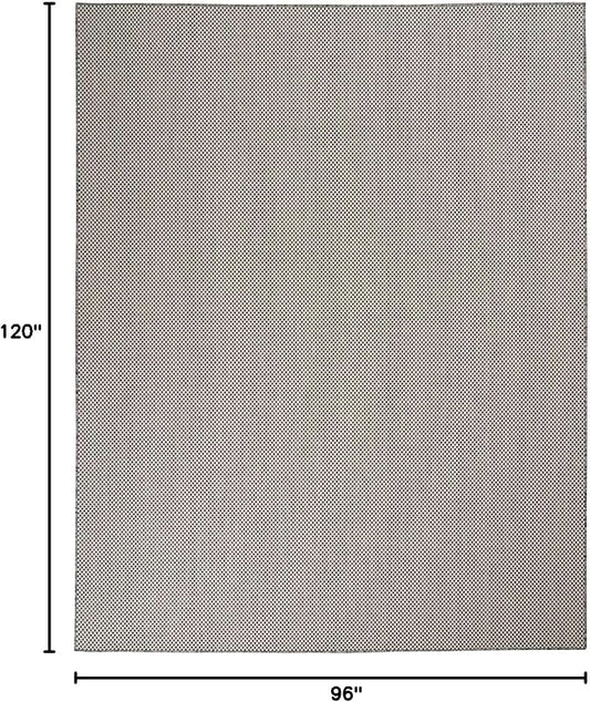 Nourison Home Courtyard Ivory Charcoal 8' x 10' Area Rug - Easy Clean, Non Shedding, Bed Room, Living Room, Dining Room, Kitchen (8' x 10')