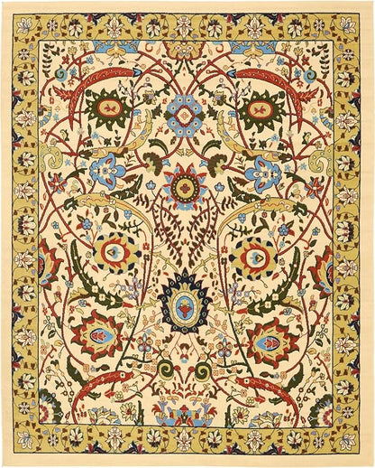 Unique Loom Espahan Collection Area Rug - Cape Cod (7' 10" x 10' Rectangle, Cream/ Black)