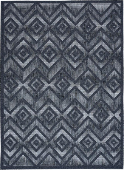 Nourison Home Versatile Navy Blue 6' x 9' Area Rug - Easy Clean, Non Shedding, Bed Room, Living Room, Dining Room, Kitchen (6' x 9')
