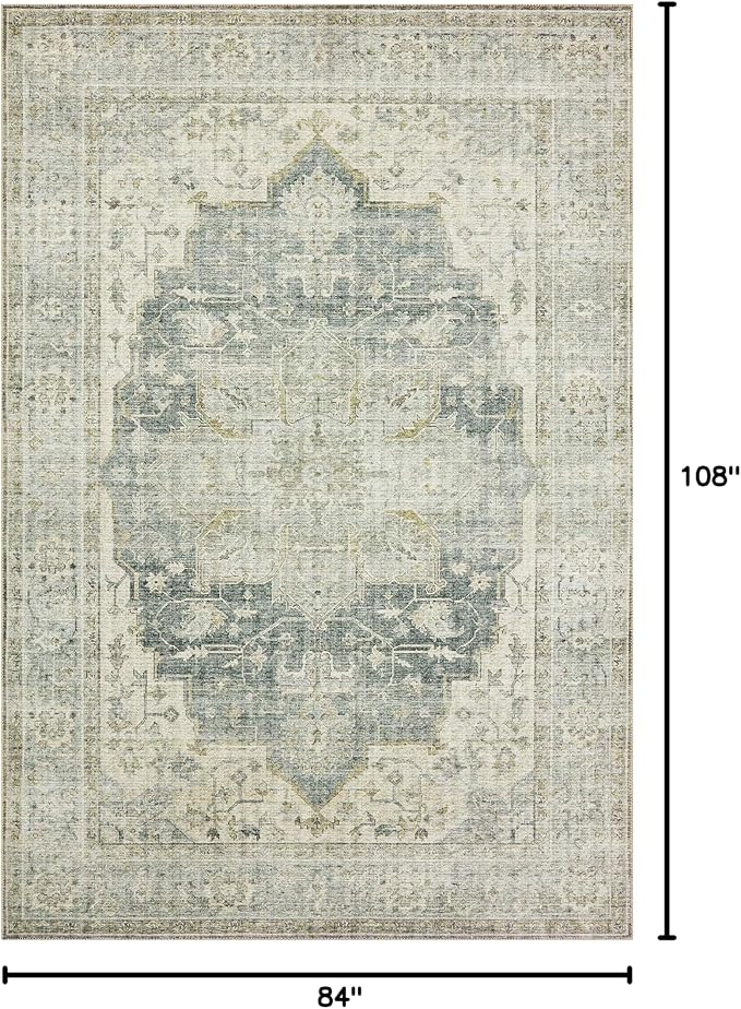Loloi Skye Collection SKY-12 Charcoal/Dove 7' x 9' Oval Area Rug