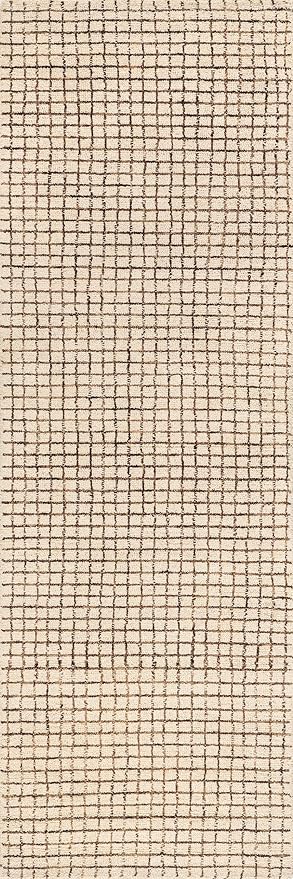 Rugs USA Melrose Cream, 2'6" x 14', Wool & Cotton, Soft and Cozy, High Traffic, Stain Resistant, Easy Clean, Durable Runner for Bedroom, Living Room, Dining Space, Den, Foyer, Entryway