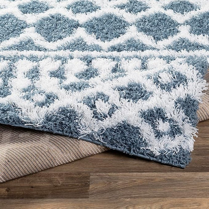 Livabliss Hapsburg Moroccan Shag Area Rug, 2' x 2'11", Denim