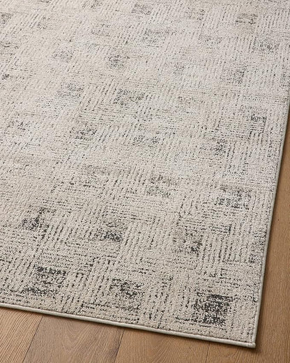 Loloi Kamala Collection KAM-01 Grey/Graphite 5'-3" x 7'-9" Area Rug