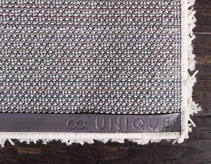 Unique Loom Solid Shag Collection Area Rug (8' x 11' Rectangle, Pure Ivory)