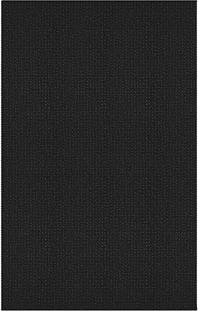 IOHOUZE Washable Area Rug 6x9 Non Slip Rubber Backed Rugs for Living Room, Dining Room Rugs Bedroom Rug, Woven Indoor Floor Carpet for Living Room Nursery Office, Black/Grey
